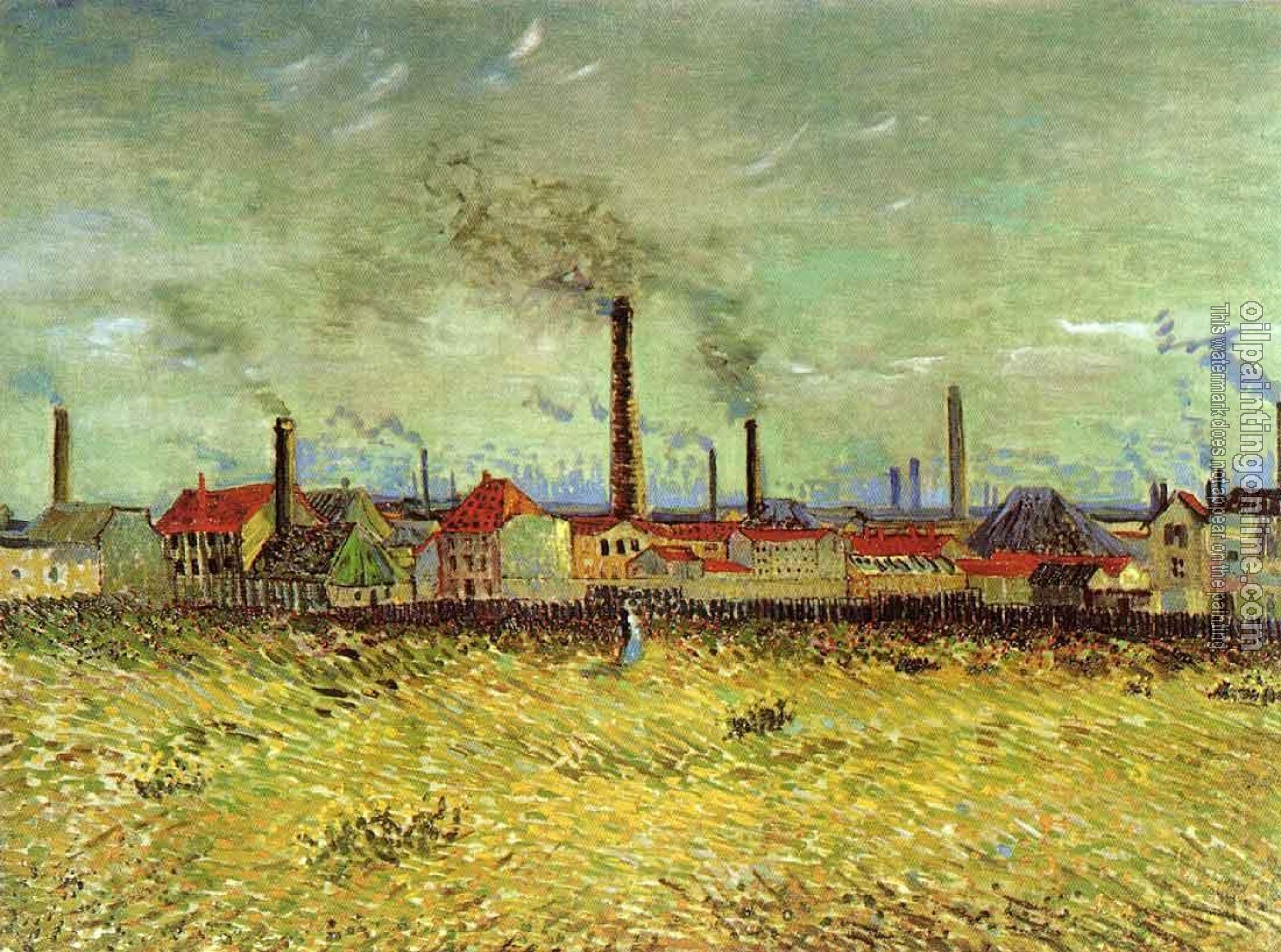 Gogh, Vincent van - Factories at Asnieres Seen from the Quay de Clichy